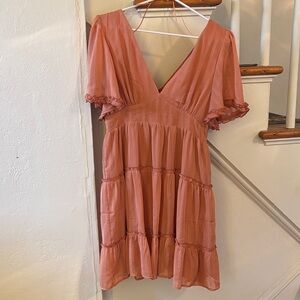 Peach Love California Coral Mini Dress